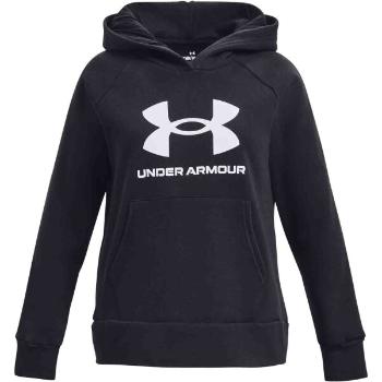 Under Armour RIVAL FLEECE BL HOODIE  Dívčí mikina, černá, velikost