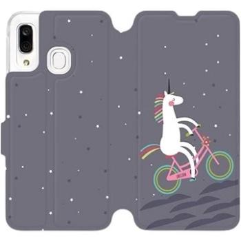 Flipové pouzdro na mobil Samsung Galaxy A40 - V024P Jednorožec na kole (5903226863792)