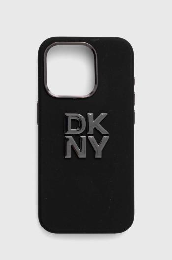 Obal na telefon Dkny iPhone 15 Pro 6.1 černá barva, DKHCP15LSMCBSK