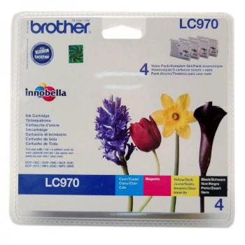 BROTHER LC-970 - originální cartridge, černá + barevná, 1x350/3x300