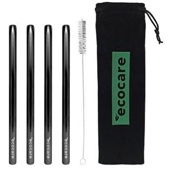 ECOCARE Kovová Brčka Maxi 12 mm Set Black 4 ks (0750122022083)