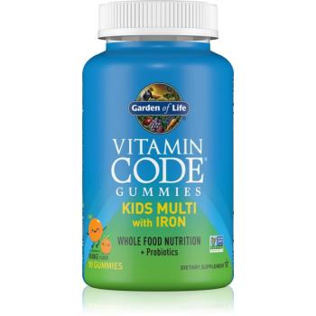 Garden of Life Vitamin Code Kids Multi with Iron multivitamíny pro děti příchuť Orange 90 ks