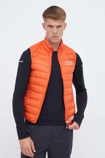 Péřová vesta EA7 Emporio Armani oranžová barva