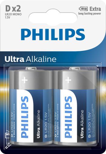 PHILIPS Baterie LR20E2B/10