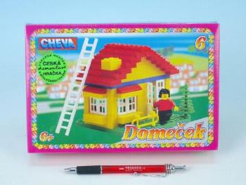 Cheva 6 Domeček Stavebnice plast 86ks v krabici 22,5x15x5cm