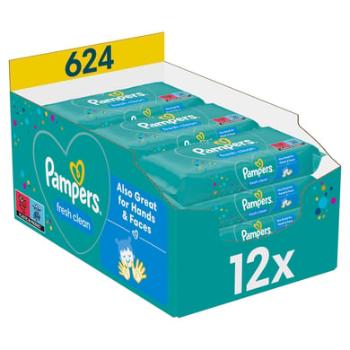 Pampers Vlhčené ubrousky Fresh Clean 624 ubrousků (12 x 52 ks)