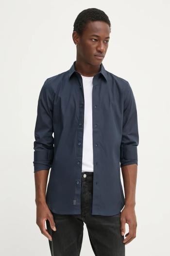 Košile G-Star Raw pánská, modrá barva, slim, s klasickým límcem, D25176-D701