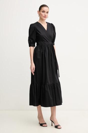 Šaty Twinset čierna farba, maxi, áčkový strih, 251TT2021