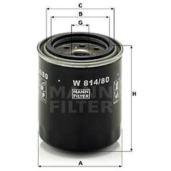 MANN-FILTER W814/80 pro vozy HYUNDAI, ISUZU, OPEL, ROVER (W814/80)