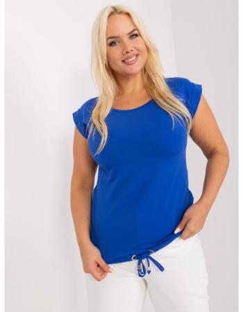 Dámská halenka plus size s krátkým rukávem ROTHI kobaltová  