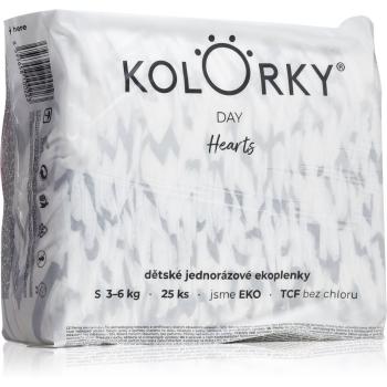 Kolorky Day Hearts jednorázové EKO pleny velikost S 3-6 Kg 25 ks