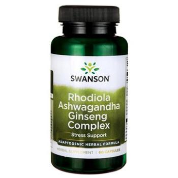 Swanson Rhodiola Ashwagandha Ginseng Complex, 60 kapslí (87614110950)