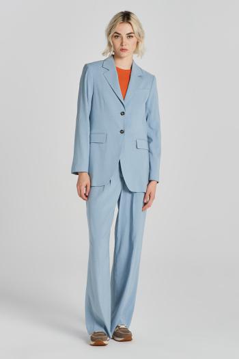 SAKO GANT REG STRETCH LINEN BLAZER DOVE BLUE