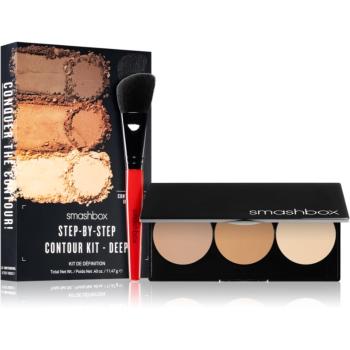 Smashbox Step By Step Contour Kit konturovací paletka se štětečkem odstín Light/Medium 11.47 g