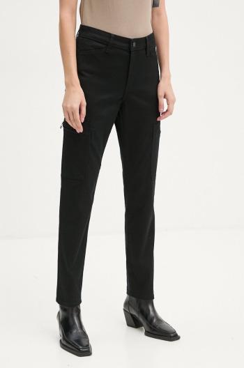 Kalhoty G-Star Raw dámské, černá barva, přiléhavé, high waist, D25260-C105