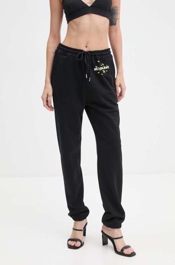 Bavlněné tepláky Moschino Jeans černá barva, J0319 8732