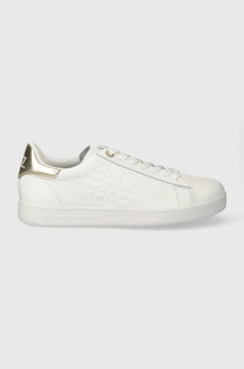 Kožené sneakers boty EA7 Emporio Armani bílá barva