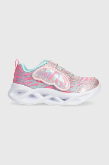 Dětské sneakers boty Skechers TWISTY BRIGHTS WINGIN IT růžová barva