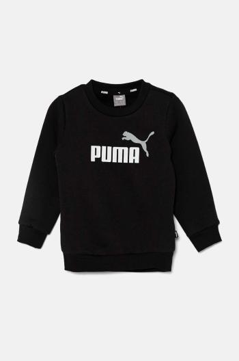 Dětská mikina Puma černá barva, s potiskem