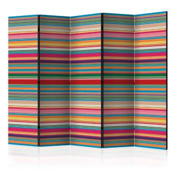 Paraván Subdued stripes Dekorhome 225x172 cm (5-dílný)