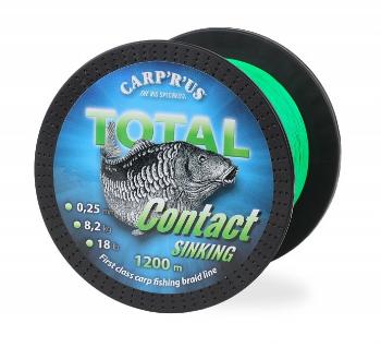 Carp´r´us splétaná šňůra total contact sinking green 0,25 mm 8,2 kg - 300 m