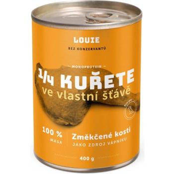 LOUIE 1/4 KUŘETE 400 G Psí konzerva, žlutá, velikost