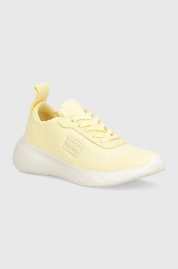 Sneakers boty Tommy Jeans TJW FLEXI RUNNER žlutá barva, EN0EN02489