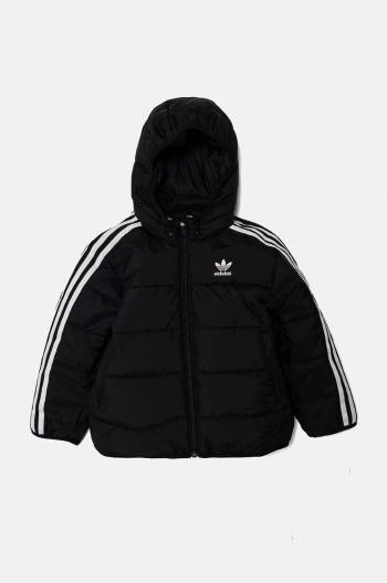 Dětská bunda adidas Originals PADDEDACKET černá barva, IY4812