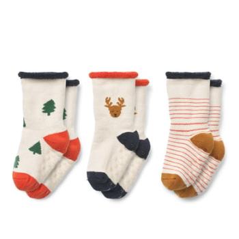 sandy LIEWOOD Eloy protiskluzové dětské ponožky 3-pack Holiday Reindeer/ mix