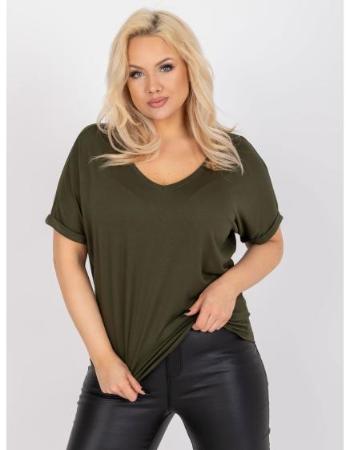 Dámská halenka plus size DINA khaki 