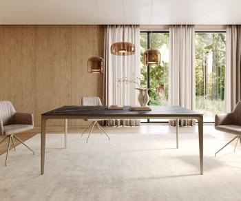 Jídelní stůl Escina 200x100 cm keramika Laminam®Noir Desir