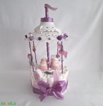 Körhinta pelenkatorta, 2-5kg pelenkatorony, babaváró csomag, kelengye