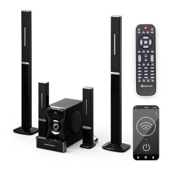 Auna Areal 825 5.1 Wireless, bezdrátový zvukový systém, bluetooth, 120 W, s funkcí karaoke, bezdrátové zadní reproduktory