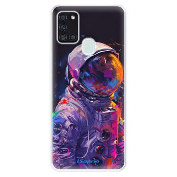 Odolné silikonové pouzdro iSaprio - Neon Astronaut - Samsung Galaxy A21s