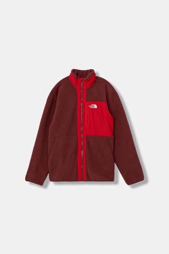 Detská fleecová mikina The North Face B YUMIORI FULL ZIP JACKET červená farba, vzorovaná, NF0A8AZGDI91