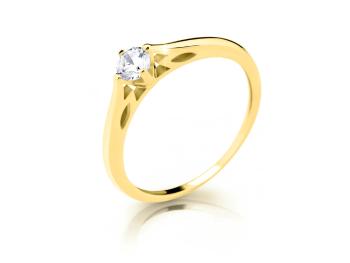 Cutie Jewellery Něžný zásnubní prsten ze žlutého zlata Z6887-2411-10-X-1 48 mm