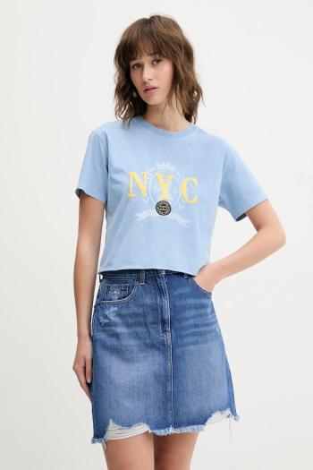 Bavlnené tričko Tommy Jeans dámske, DW0DW20424