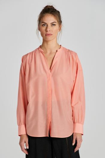 HALENKA GANT REL COT SILK BLOUSE PEACHY PINK