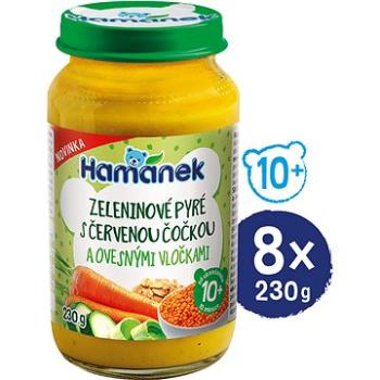 HAMÁNEK Zeleninové pyré s červenou čočkou a ovesnými vločkami 8× 230 g (18595139797482)