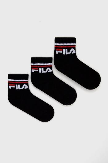 Dětské ponožky Fila (3-pack) černá barva