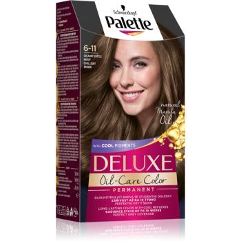 Schwarzkopf Palette Deluxe permanentní barva na vlasy odstín 6-11 Chladný světle hnědý 1 ks