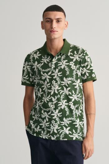 POLOKOŠILE GANT PALM LEI PRINT SS POLO PINE GREEN