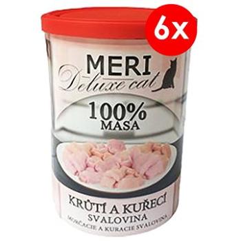 MERI deluxe krůtí a kuřecí svalovina 400 g, 6 ks (8594025082834)