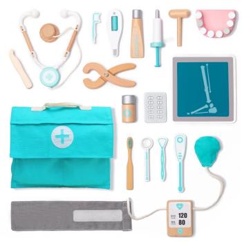 UMU Toys Doctor's set aktivity hračka ze dřeva Turquoise 1 ks