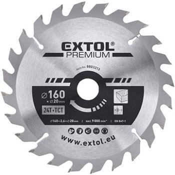 EXTOL PREMIUM kotouč pilový, O 160x2,6x20mm, 24T, 8803213 (8803213)