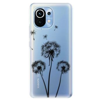 Odolné silikonové pouzdro iSaprio - Three Dandelions - black - Xiaomi Mi 11