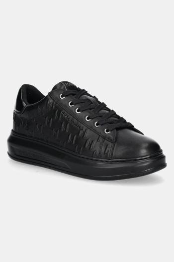 Kožené sneakers boty Karl Lagerfeld KAPRI MENS černá barva, KL52549K