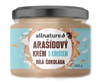 Allnature Arašídový krém s bílou čokoládou a kokosem 220 g