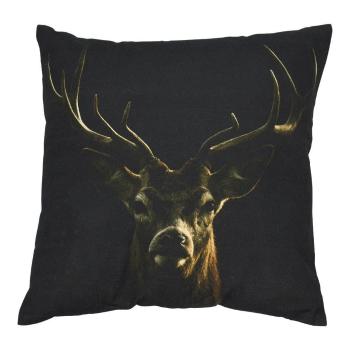 Černý polštář s jelenem Black Deer - 50*10*50cm GKKSZH