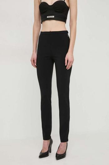 Kalhoty Patrizia Pepe dámské, černá barva, přiléhavé, high waist, 8P0599 A6F5